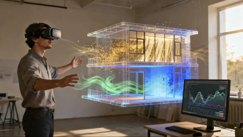 Sustainability validation using immersive technology in architecture with thermal and daylight overlays